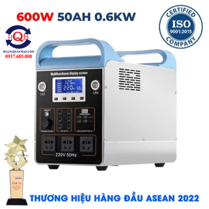 Bộ Lưu Điện 220V 600W Năng Lượng Mặt Trời Pin 50AH