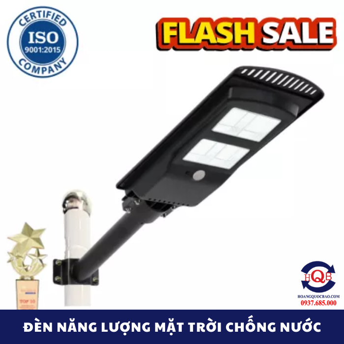 Đèn Đường Liền Thể 100W Năng Lượng Mặt Trời Chống Nước Giá Rẻ