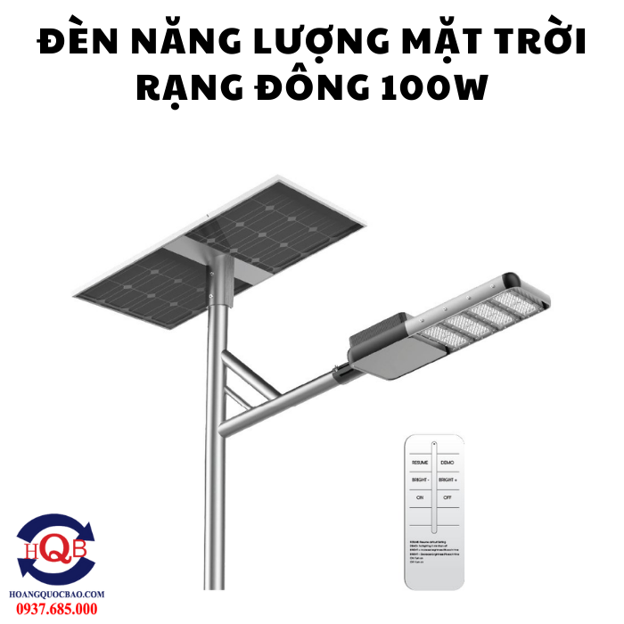 Đèn Đường Năng Lượng Mặt Trời Rạng Đông 100W CSD02.SL 100W