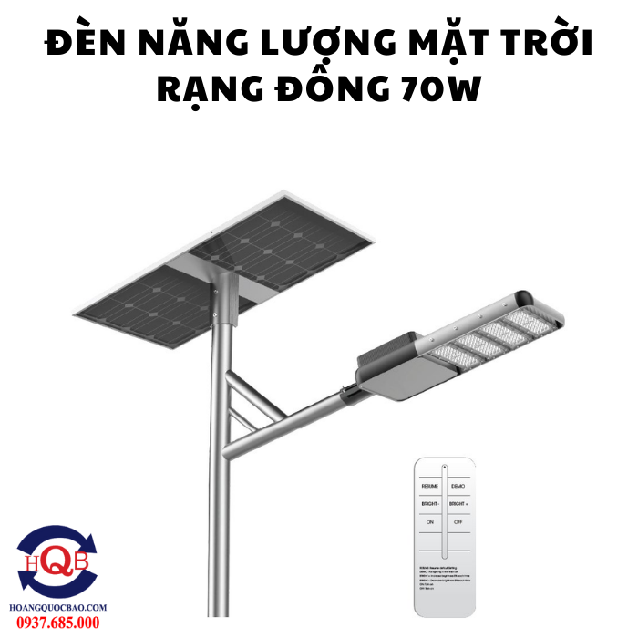 Đèn Đường Năng Lượng Mặt Trời Rạng Đông 70W CSD02.SL 70W