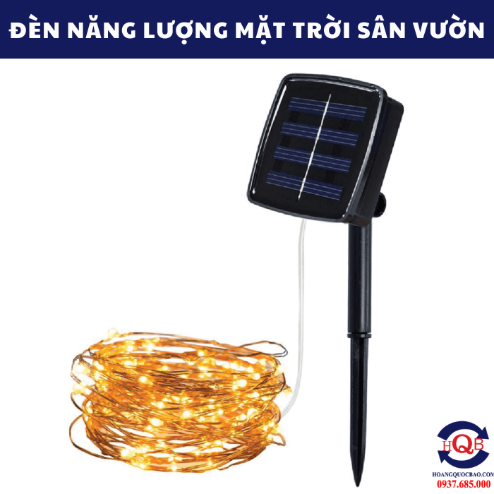 Đèn led nhảy năng lượng mặt trời dây10m