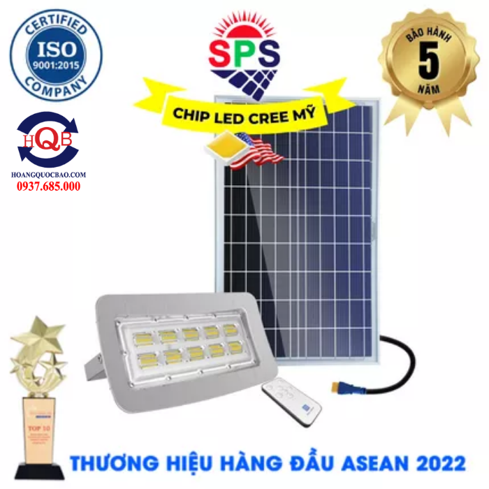 Đèn Năng Lượng Mặt Trời Chống Nước Cao Cấp SPS 250W