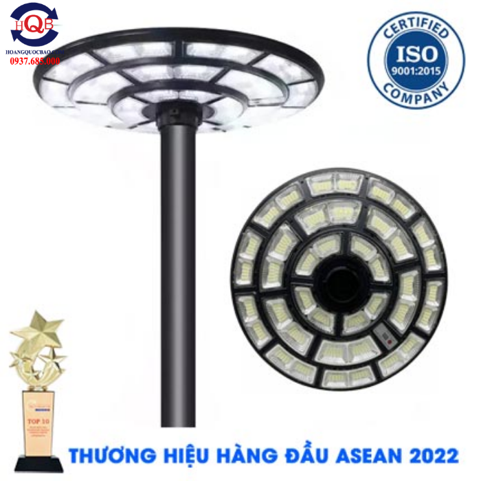 Đèn UFO 1200W Năng Lượng Mặt Trời Sân Vườn KUNGFU SOLAR