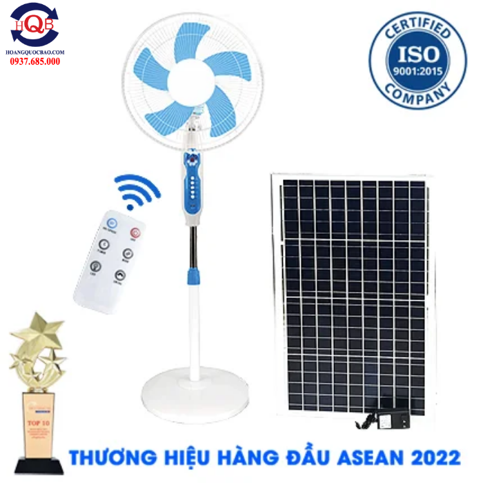 Quạt KungFu 12V Năng Lượng Mặt Trời Cao Tấm Pin Lớn Tốc Độ Mạnh