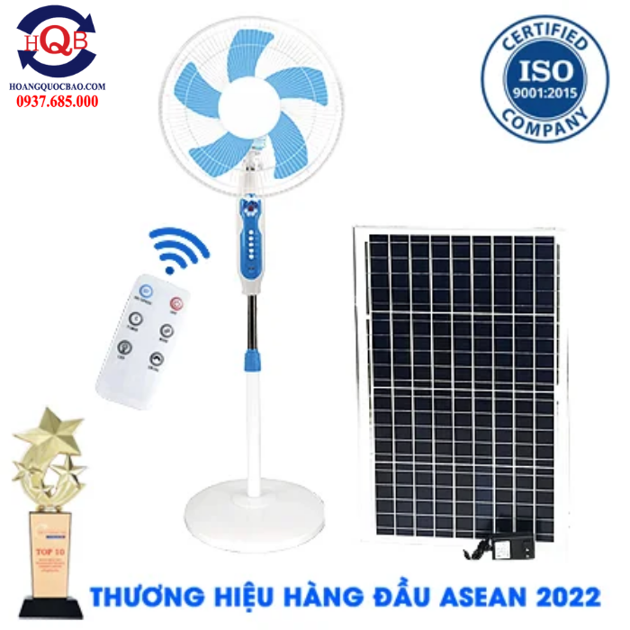 Quạt KungFu 12V Năng Lượng Mặt Trời Cao Tấm Pin Lớn Tốc Độ Mạnh