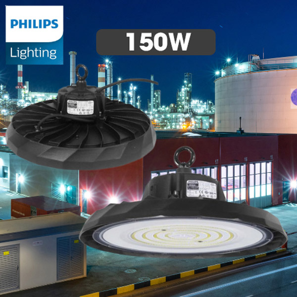 Đèn LED highbay UFO Philips 150W là giải pháp chiếu sáng cho khu công nghiệp
