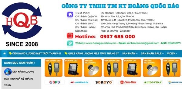 Hoàng Quốc Bảo chuyên cung cấp các dòng đèn năng lượng mặt trời chất lượng