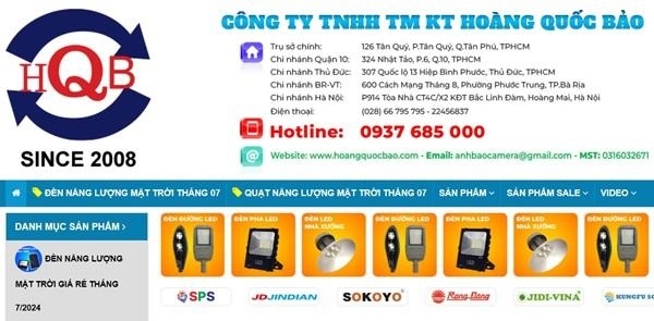 Hoàng Quốc Bảo - Đơn vị chuyên cung cấp các dòng đèn LED công nghiệp chất lượng, chính hãng