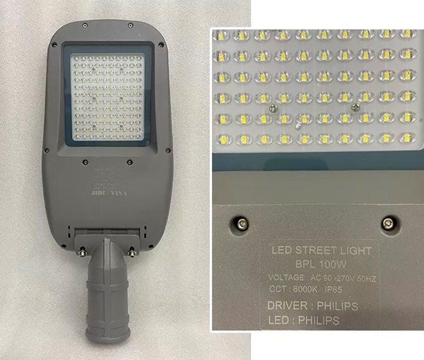 Đèn đường LED Philips 100W sử dụng Driver Philips