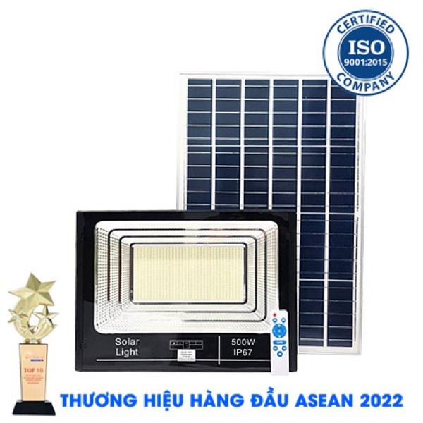 Đèn công suất 500W năng lượng mặt trời sử dụng kính cường lực chắc chắn