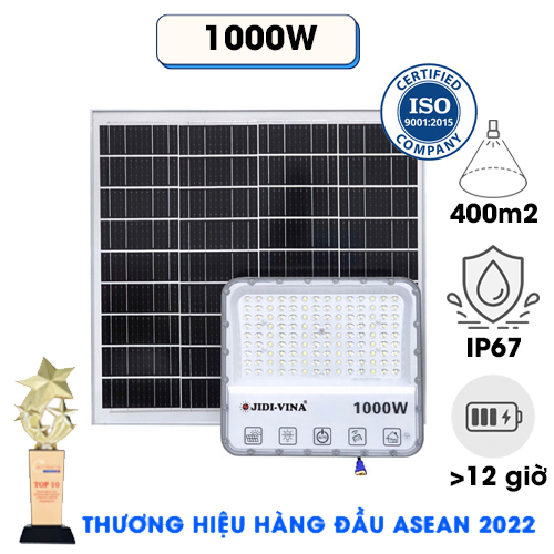 [JD 1000MPPT] Đèn năng lượng mặt Trời 1000W sạc MPPT hiệu suất cao siêu sáng