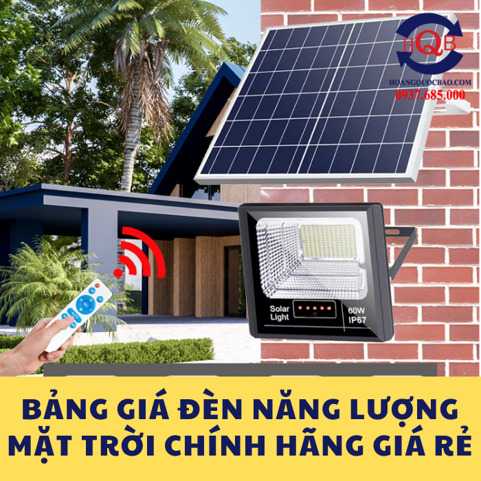 Bảng giá đèn năng lượng mặt trời chính hãng giá rẻ