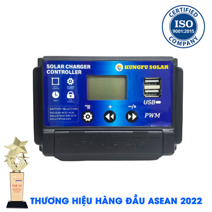 Bộ điều khiển sạc năng lượng mặt trời PWM 30A KUNGFU SOLAR