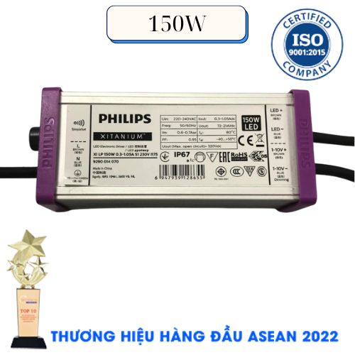 BỘ NGUỒN/DRIVER ĐÈN LED PHILIPS XITANIUM 150W/ Xi LP 150W 0.3–1.05A S1 WL I175