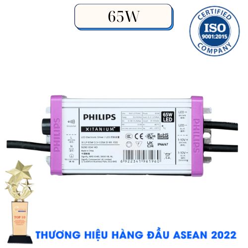 BỘ NGUỒN/DRIVER ĐÈN LED PHILIPS XITANIUM 65W/ Xi LP 65W 0.3–1.05A S1 WL I150