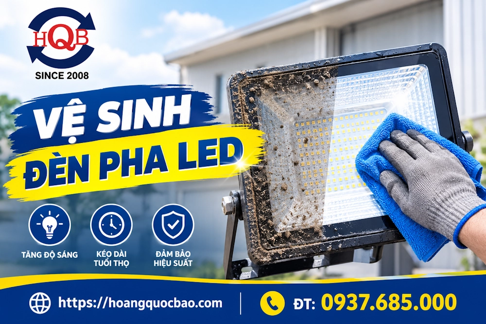 Cách vệ sinh đèn pha LED đúng cách để giữ độ sáng bền lâu