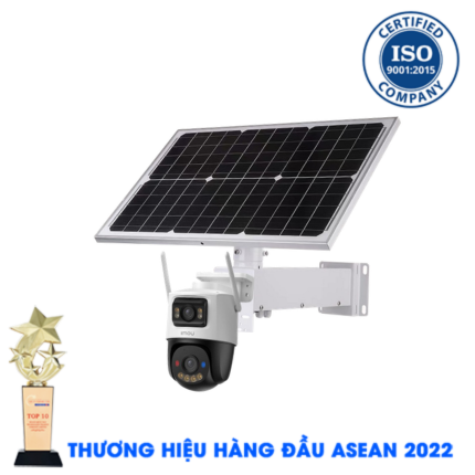 Camera năng lượng mặt trời 4G 2 ống kính tấm pin 40W 20AH