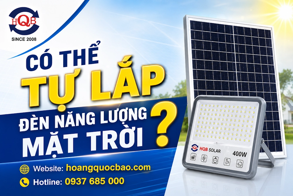 Có thể tự lắp đèn năng lượng mặt trời không?