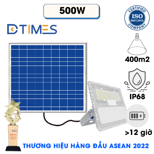 DCTIMES LD-TT3.0 - Đèn pha 500W năng lượng mặt trời