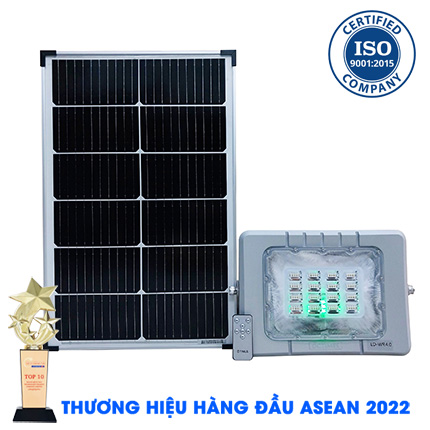 DCTIMES LD-WR4.0 - Đèn Pha 300W Năng Lượng Mặt Trời Led Báo Pin Dây Nối 5m