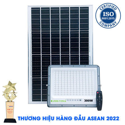 Đèn Pha 300W Năng Lượng Mặt Trời JIDI-VINA Led 5054 Siêu Sáng Góc Rộng JD 7300VN MONO