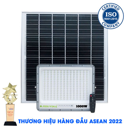 Đèn Pha 1000W Năng Lượng Mặt Trời JIDI-VINA Led 5054 Siêu Sáng Góc Rộng JD 71000VN MONO