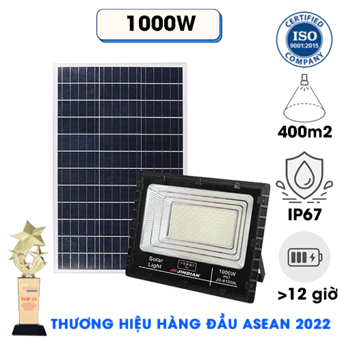 Đèn 1000W - Đèn năng lượng mặt trời JD-81000L 1000W - Solar Light 1000W