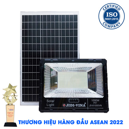 Đèn 1000W Năng Lượng Mặt Trời JD-81000VN Tấm Pin Mono JIDI-VINA