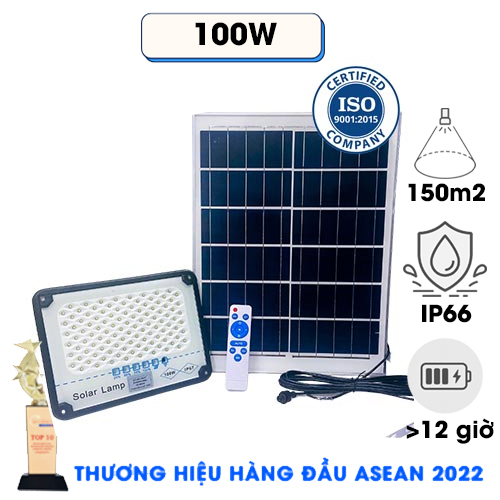 ĐÈN 100W CHỐNG CHÓI NĂNG LƯỢNG MẶT TRỜI KUNGFU SOLAR - Solar Light TOPSOLAR 100W