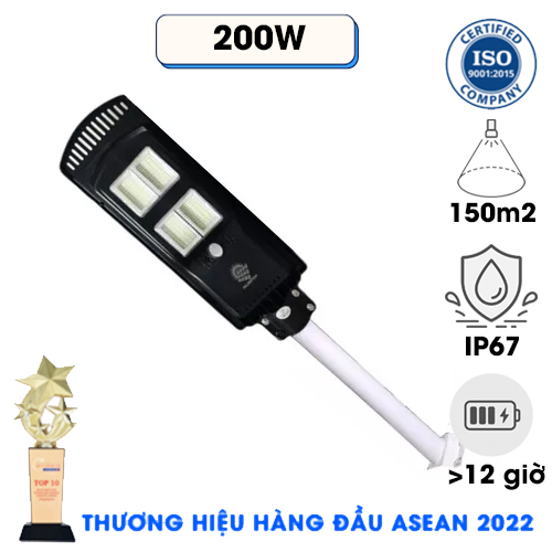 ĐÈN 200W NĂNG LƯỢNG MẶT TRỜI - ĐÈN NĂNG LƯỢNG MẶT TRỜI LIỀN THỂ 200W - Solar Light 200W