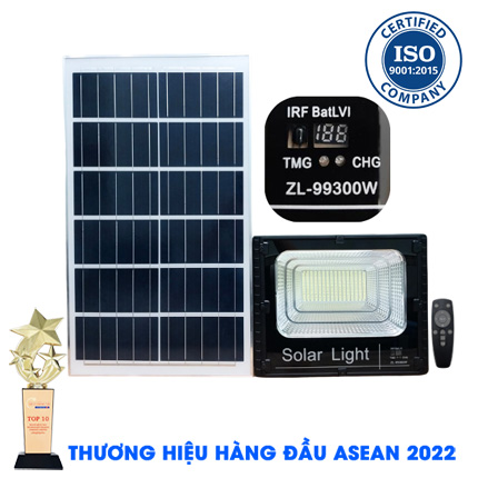 Đèn 300W năng lượng mặt trời có đèn báo pin ZL-99300W