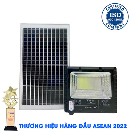 Đèn 300W Năng Lượng Mặt Trời JD-8300VN Tấm Pin Mono JIDI-VINA