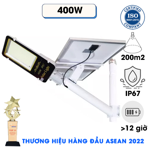 Đèn 400W - Đèn Đường Bàn Chải Năng Lượng Mặt Trời 400W