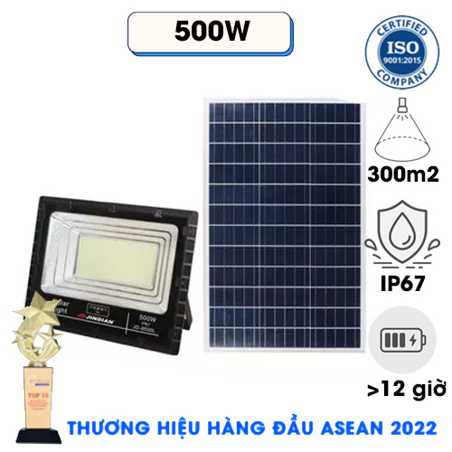 Đèn 500W - Đèn Năng Lượng Mặt Trời 500W JD-8500L - Solar Light JD-8500L 500W