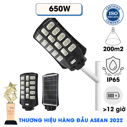 Đèn 650W - Đèn Liền Thể Năng Lượng Mặt Trời 650W MẪU MỚI - GIÁ RẺ