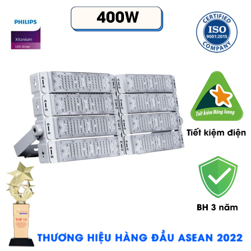 Đèn cao áp 400W Vỏ Xám DRIVER PHILIPS- Đèn led sân Pickleball Module 400W