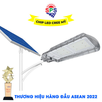 Đèn Đường 1500W Năng Lượng Mặt Trời Cao Cấp SPS Chip LED Mỹ Bảo Hành 3 Năm