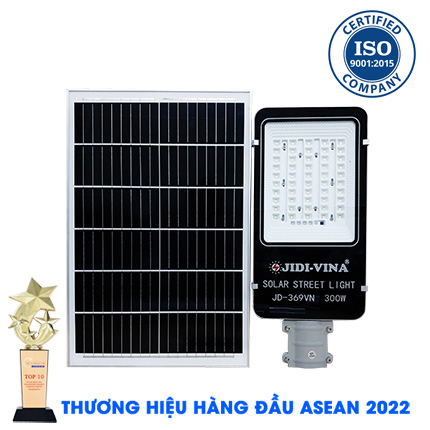 Đèn đường 300W Năng Lượng Mặt Trời JD-369VN Tấm Pin Mono JIDI-VINA