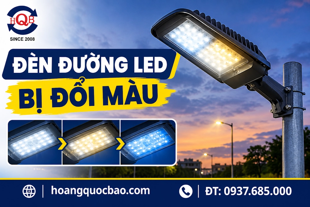 Đèn đường LED bị đổi màu ánh sáng sau thời gian sử dụng: Nguyên nhân và cách xử lý