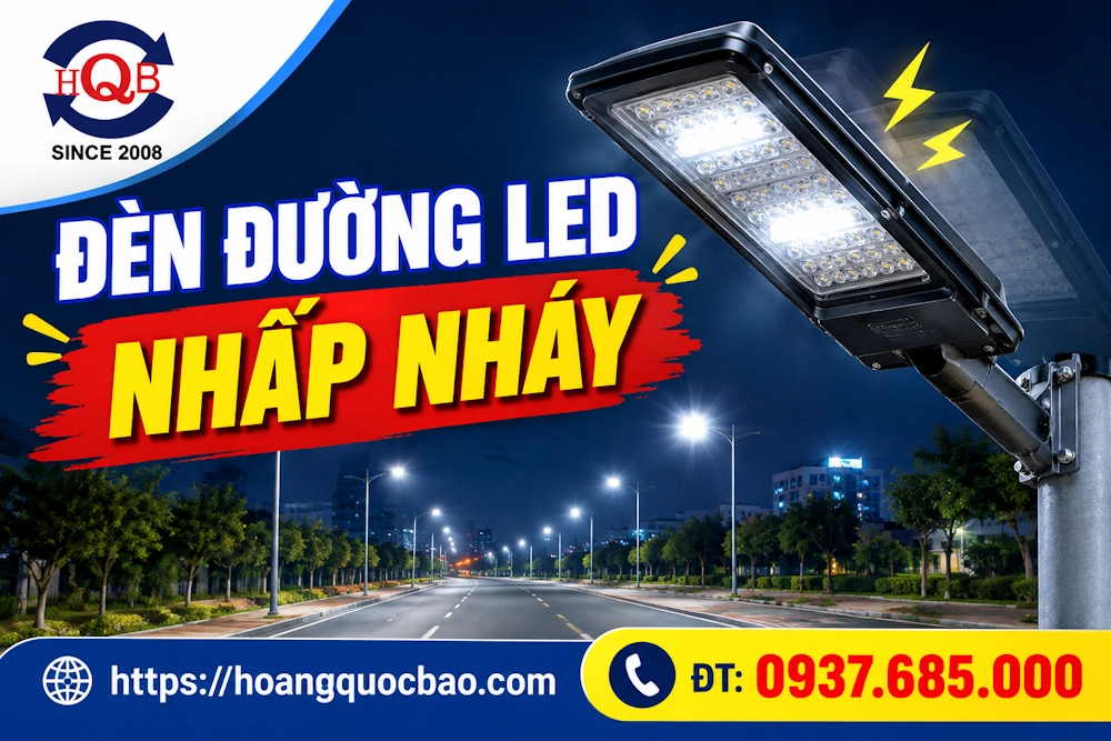Đèn đường LED nhấp nháy: Nguyên nhân và cách khắc phục