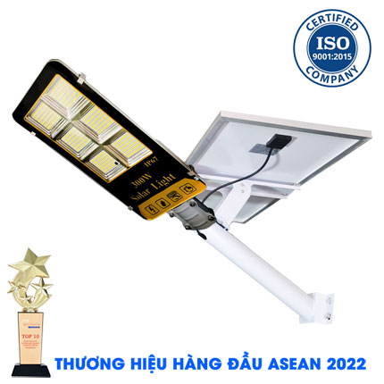 [KF-76300B6] Đèn Đường Năng Lượng Mặt Trời 300W KungFu Solar KF 76300B6