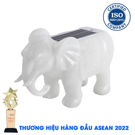 Đèn JD-DX88 - Đèn trụ cổng con voi năng lượng mặt trời trang trí sân vườn