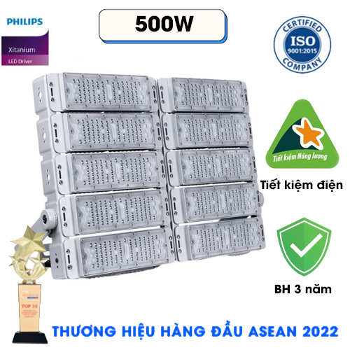 Đèn led 500W Vỏ Xám DRIVER PHILIPS - Đèn sân bóng, sân pickleball Module 500W