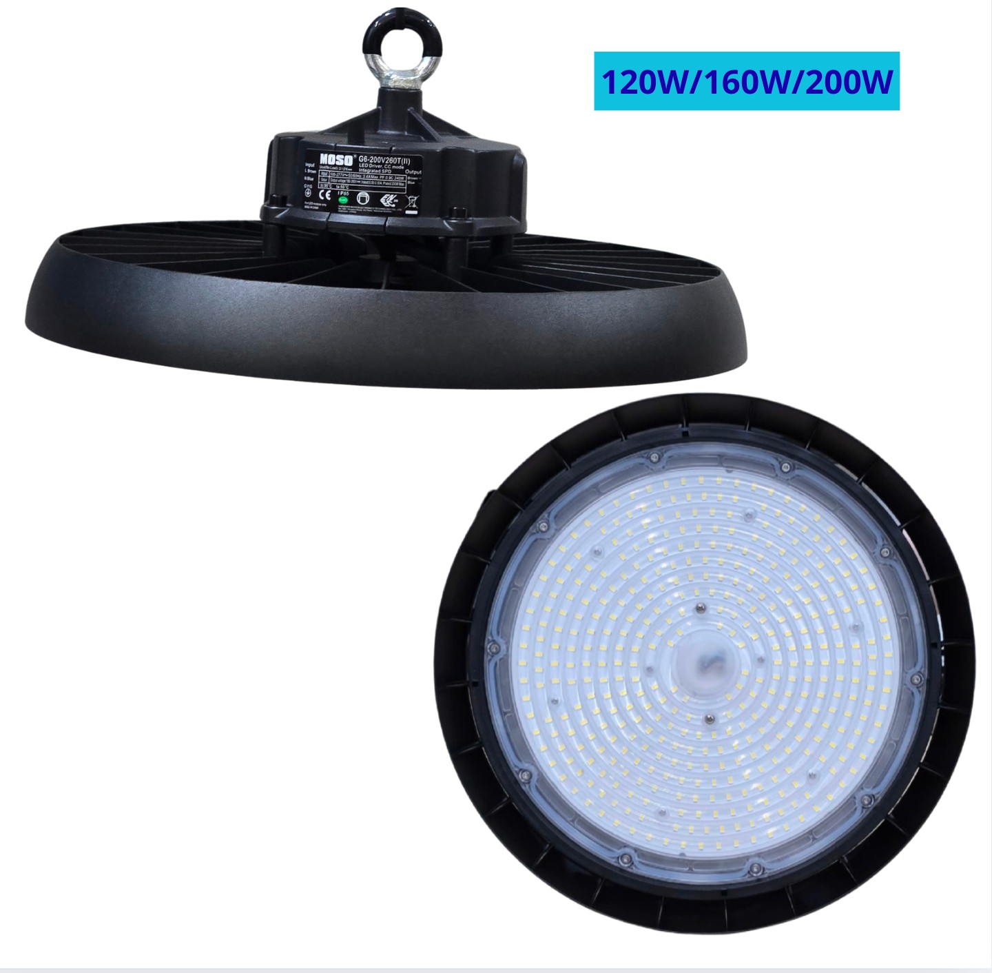 Đèn LED Highbay UFO 160W JIDI VINA  (CÔNG SUẤT TÙY CHỈNH )