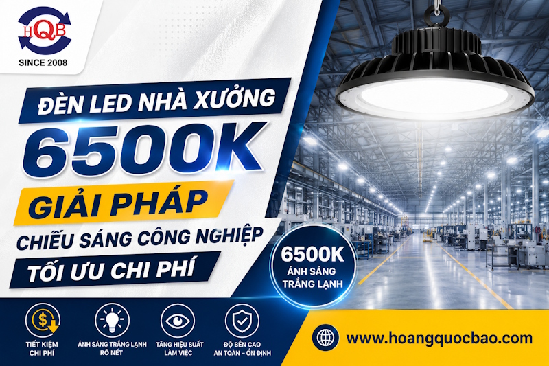 Đèn led nhà xưởng 6500K: Giải pháp chiếu sáng công nghiệp tối ưu chi phí