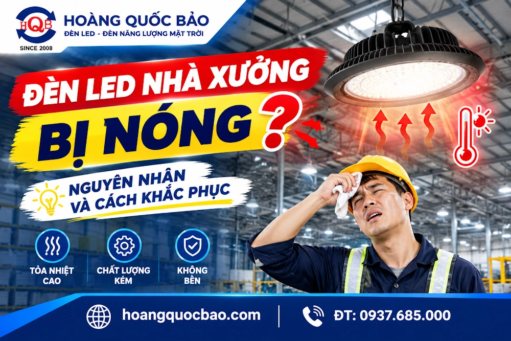 Đèn LED nhà xưởng bị nóng: Nguyên nhân và cách khắc phục