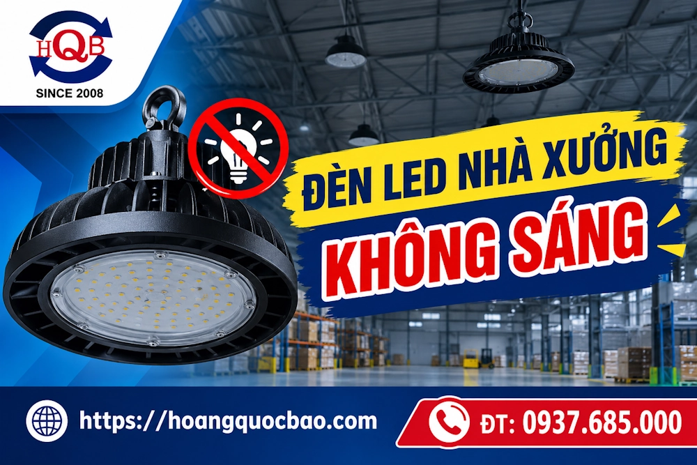 Đèn LED nhà xưởng không sáng: Nguyên nhân và cách khắc phục