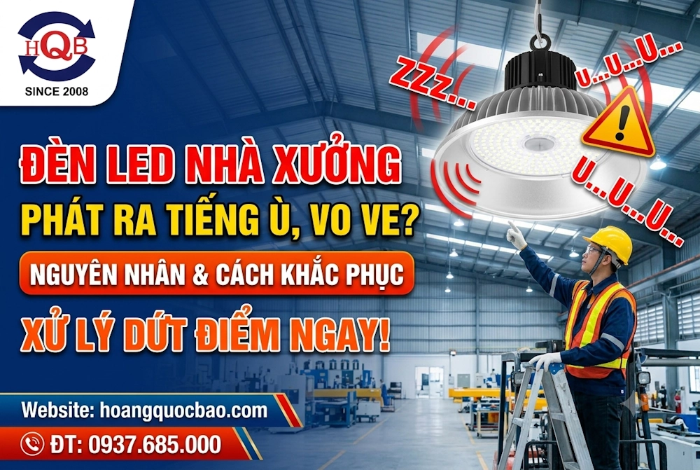 Đèn LED nhà xưởng phát ra tiếng ù, vo ve: Có nguy hiểm không?