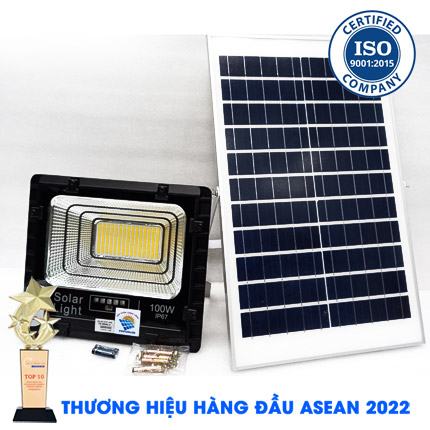 Đèn Năng lượng mặt trời 100W Ánh sáng vàng