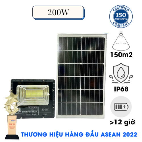 Đèn Năng Lượng Mặt Trời 200W Mẫu Mới 2026